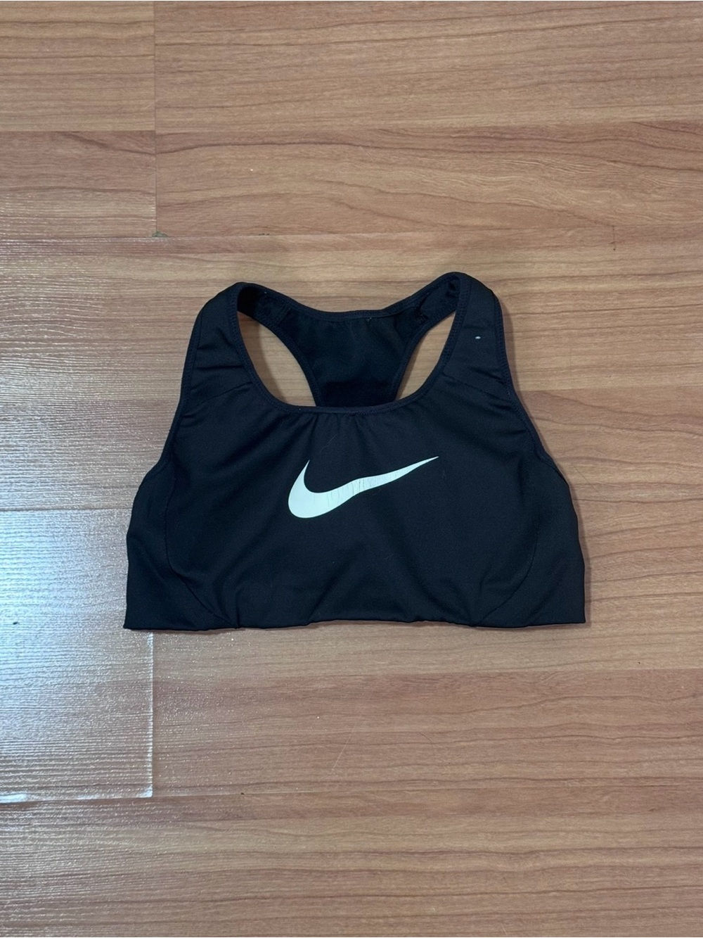 Nike Black Racerback Medium Support Swoosh Sports Bra S